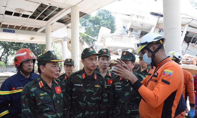 베트남 구조대, 미얀마 수도 지진 피해 지역에 투입