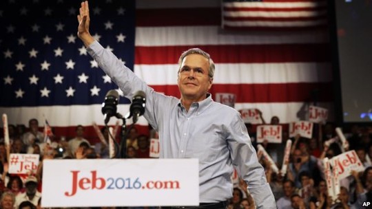 អតីតអភិបាលរដ្ឋ Florida លោក Jeb Bush ឈរឈ្មោះជាផ្លូវការក្នុងការបោះឆ្នោតប្រធានាធិបតីអាមេរិក 