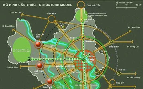 Adjustment to Hanoi zoning to 2030 and vision of 2050