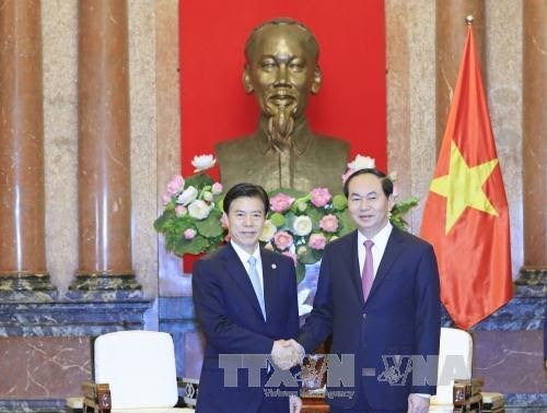 President receives Chinese Trade Minister