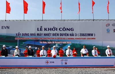 Coup d’envoi de la construction de la centrale thermoélectrique de Duyen Hai 3