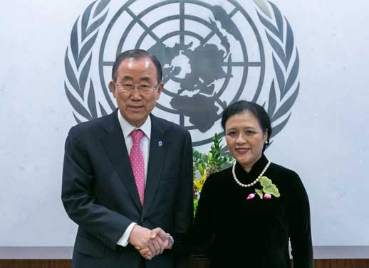 Ban Ki-moon congratule le Vietnam 