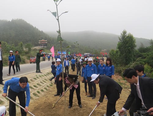 L’union de la jeunesse communiste Ho Chi Minh pour la fête de plantation d’arbres