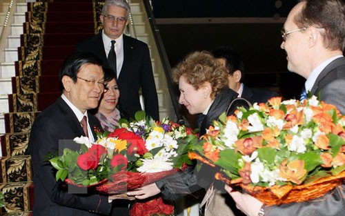 Truong Tan Sang à la cérémonie du 70ème anniversaire de la Victoire sur le nazisme 