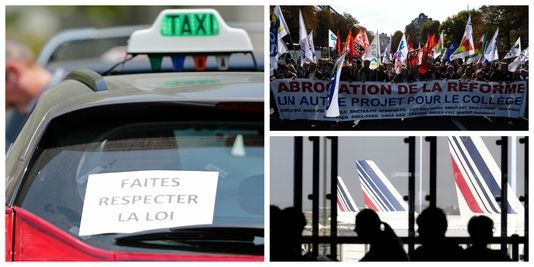 Grèves et manifestations tous azimuts en France