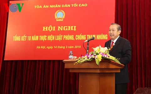 Conférence bilan des 10 ans de la loi contre la corruption