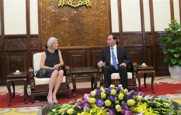 Tran Dai Quang rencontre la nouvelle ambassadrice danoise Charlotte Laursen