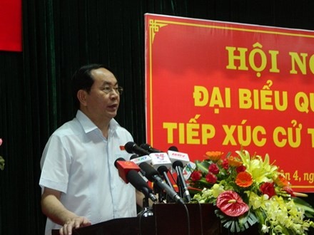 Tran Dai Quang poursuit ses rencontres avec l’électorat de Ho Chi Minh-ville