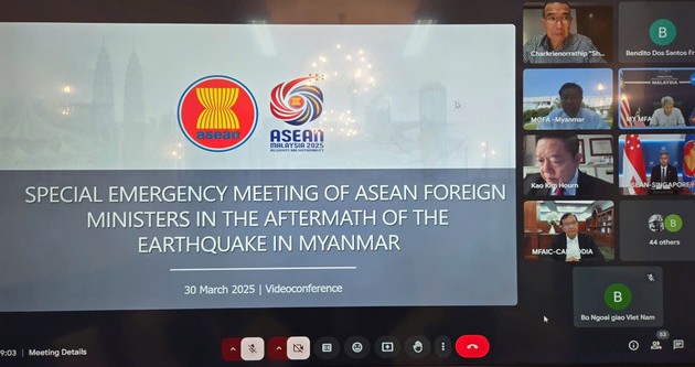 Le Vietnam et l’ASEAN discutent de la gestion des crises provoquées par le séisme au Myanmar et en Thaïlande