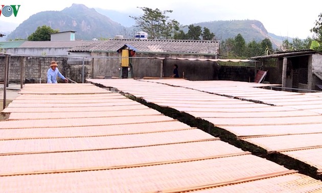 Binh Lu, afamada por la producción de fideos Mien Dong