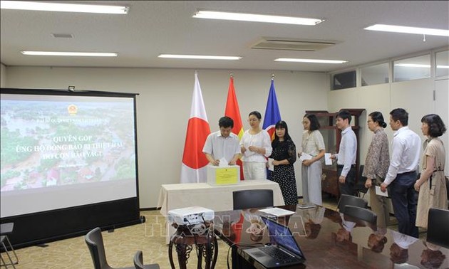 駐日越大使館 台風被害者支援のため募金活動を実施