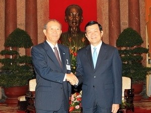 President Truong Tan Sang receives Japanese business representatives 