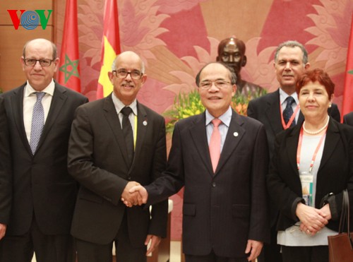 NA Chairman Nguyen Sinh Hung receives Moroccan Parliamentary Speaker