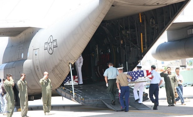 Rapatriement de restes de soldats américains disparus pendant la guerre