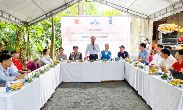 Quang Binh: mise en chantier de 73 maisons résistantes aux inondations