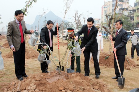 全国各地纷纷举行2014年“世代铭记胡志明主席功绩”植树节活动