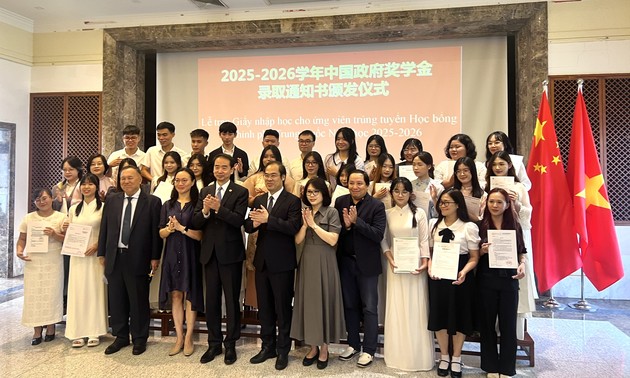 34名越南学生荣获2025-2026学年中国政府奖学金