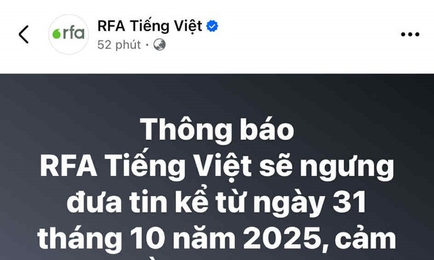 因美国政府停摆，自由亚洲广播电台暂时停止运作