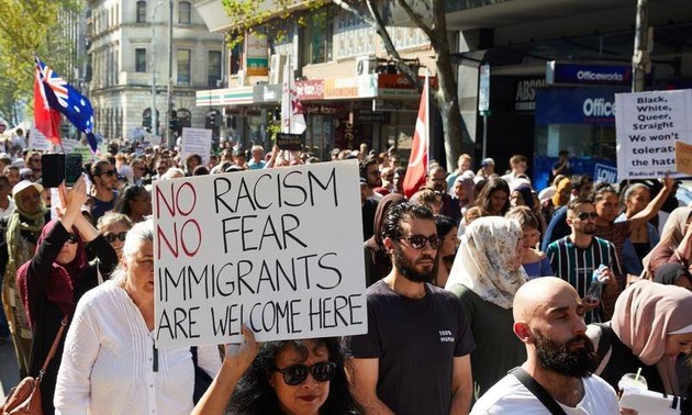 Rassemblement anti-islamophobie à Melbourne