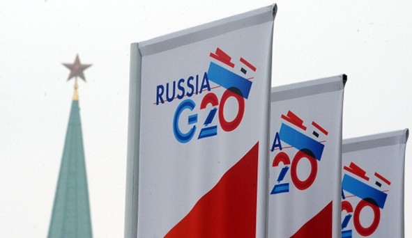 G20-Gipfel in Sank Petersburg eröffnet