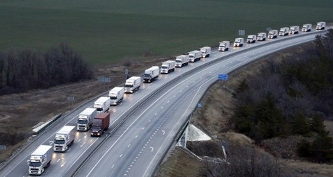 Russland schickt den 8. Hilfskonvoi in Ostukraine