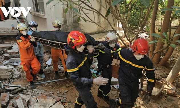 Erdbeben in Myanmar: Rettungsteam des vietnamesischen Polizeiministeriums hat weitere Leichen gefunden