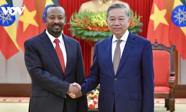 KPV-Generalsekretär To Lam trifft Äthiopiens Ministerpräsident Abiy Ahmed Ali