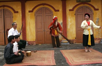 Frühling im Dorf des Cheo-Gesangs in Thai Binh