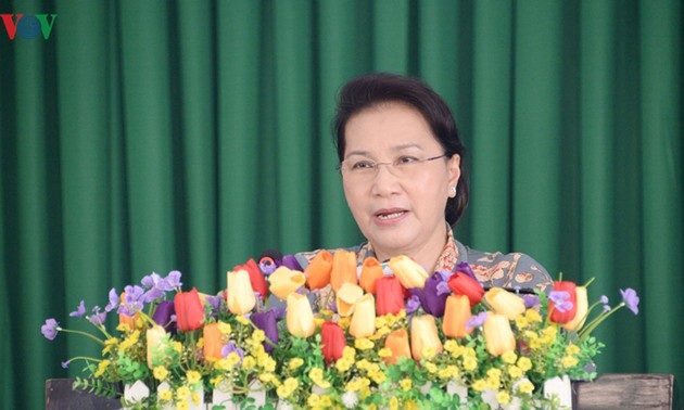 Parlamentspräsidentin Nguyen Thi Kim Ngan trifft Wähler im Kreis Phong Dien in Can Tho