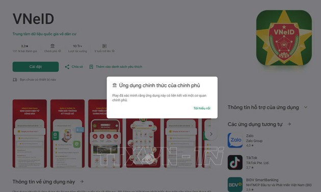 Vietnam und Google führen die Erkennungsfunktion offizieller Regierungs-Apps ein