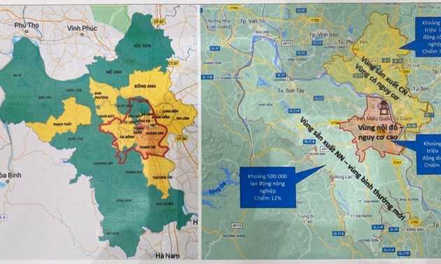 Hanoi to be divided into three zones for social distancing classification 