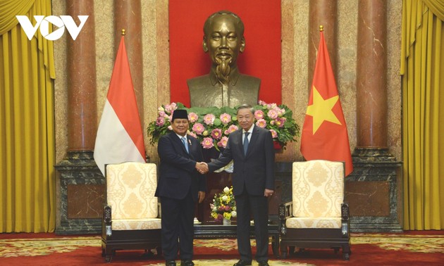 Top leader of Vietnam receives President-elect of Indonesia