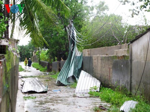 Recovery efforts after Wutip storm