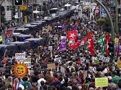 Thousands of police march in Spain austerity protest