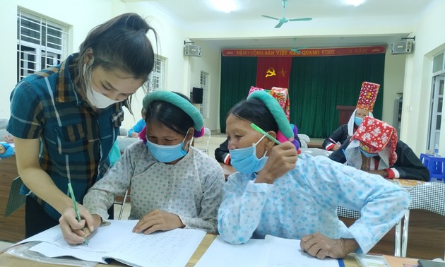 Literacy class in northern mountains 