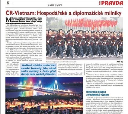 Czech media see bright outlook for economic ties with Vietnam
