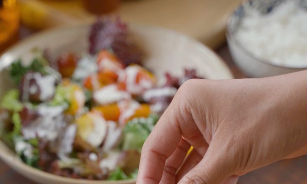 Crispy shrimp with oats 