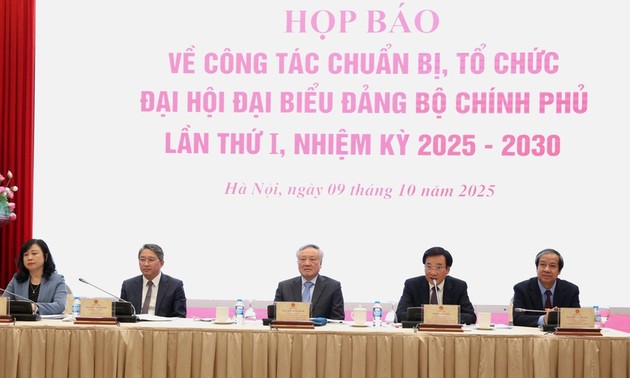 Đại hội Đại biểu Đảng bộ Chính phủ lần thứ nhất, nhiệm kỳ 2025-2030, diễn ra ngày 12-13/10