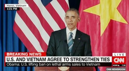 El levantamiento por Estados Unidos del embargo de armas a Vietnam atrae atención mundial