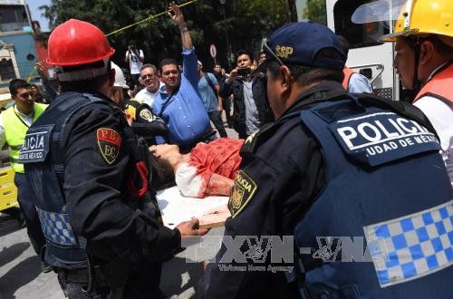 Aceleran la labor de rescate y socorro tras el terremoto de magnitud 7,1 en México 