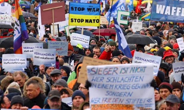 Marchas en 70 ciudades de Alemania pidiendo la resolución del conflicto Rusia-Ucrania