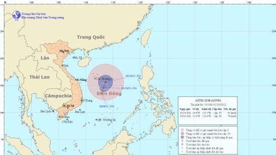 Trưa 1/10, bão cách Hoàng Sa khoảng 320km 