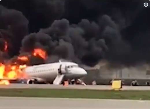 41 reported killed when Russian aircraft catches fire