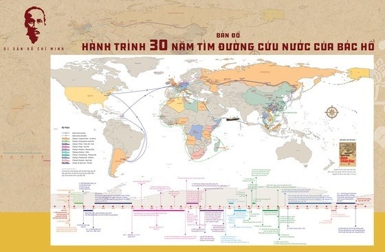 Map on Uncle Ho's 30-year national salvation journey published