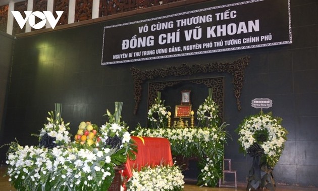 State-level funeral held for former Deputy PM Vu Khoan