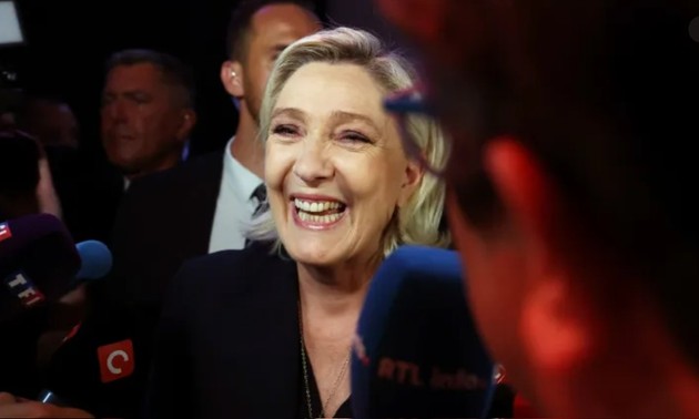 Far right wins first round in France election, exit polls show