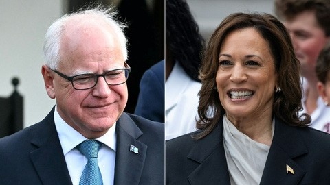 Harris, Walz campaign together for first time 