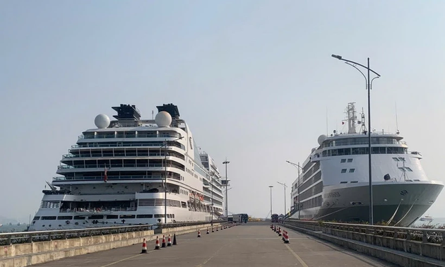 Five-star cruise ships bring 1,200 international tourists to Ha Long