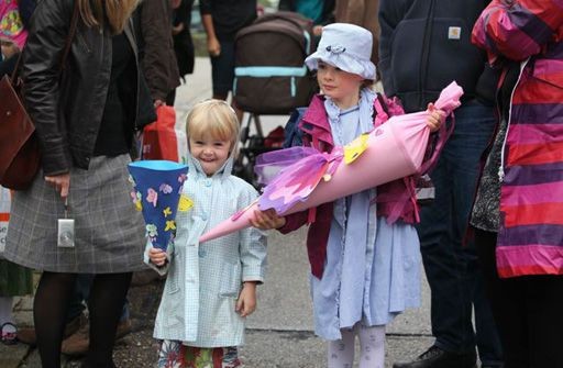 School cone excites German children at new academic year