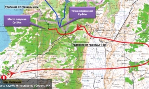 У Москвы имеются необходимые доказательства, подтверждающие, что Су-24 не нарушал границу Турции
